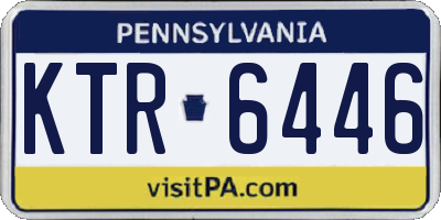 PA license plate KTR6446