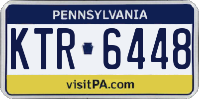 PA license plate KTR6448