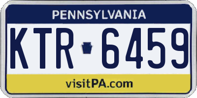 PA license plate KTR6459