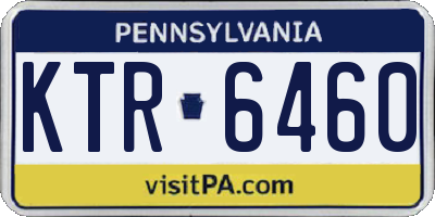 PA license plate KTR6460