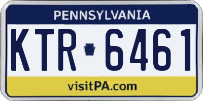 PA license plate KTR6461