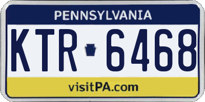 PA license plate KTR6468