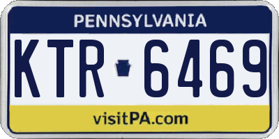 PA license plate KTR6469