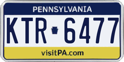 PA license plate KTR6477