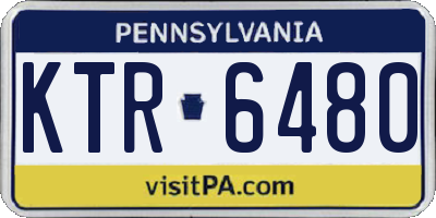 PA license plate KTR6480