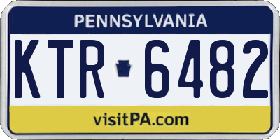 PA license plate KTR6482