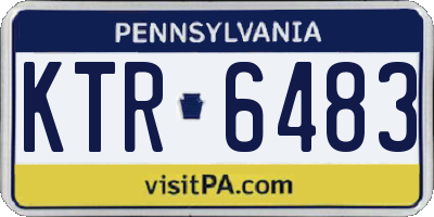PA license plate KTR6483