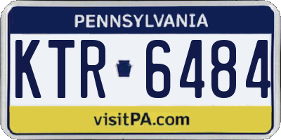 PA license plate KTR6484
