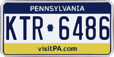 PA license plate KTR6486