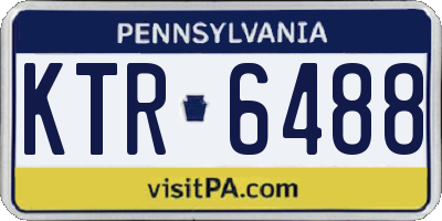 PA license plate KTR6488