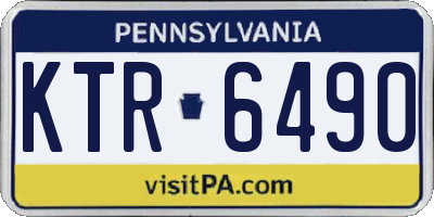 PA license plate KTR6490