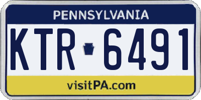 PA license plate KTR6491