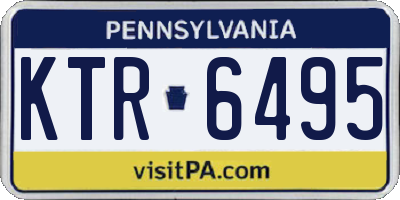 PA license plate KTR6495