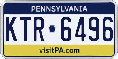 PA license plate KTR6496
