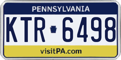 PA license plate KTR6498