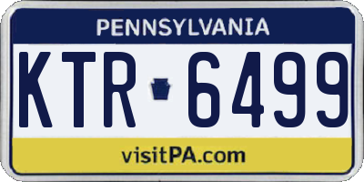 PA license plate KTR6499