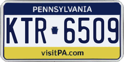 PA license plate KTR6509