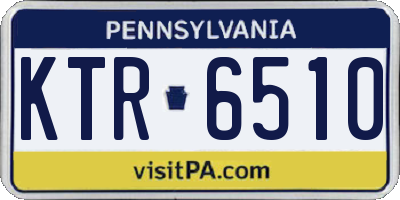 PA license plate KTR6510