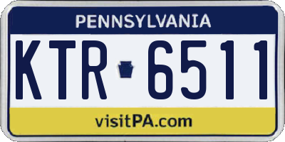 PA license plate KTR6511
