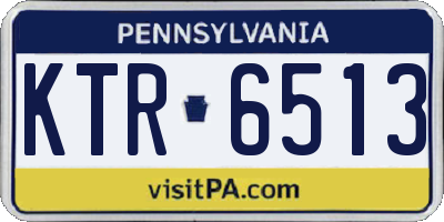 PA license plate KTR6513