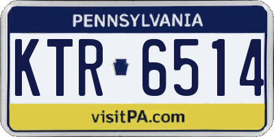 PA license plate KTR6514