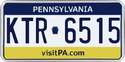 PA license plate KTR6515