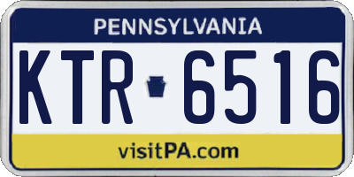 PA license plate KTR6516