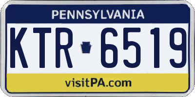 PA license plate KTR6519