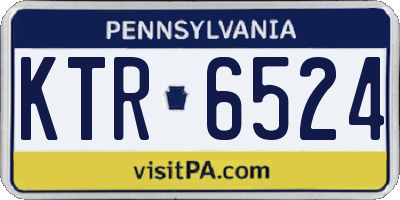 PA license plate KTR6524