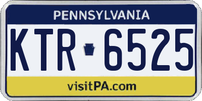 PA license plate KTR6525