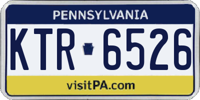 PA license plate KTR6526