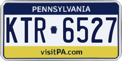 PA license plate KTR6527