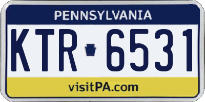 PA license plate KTR6531