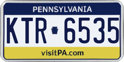 PA license plate KTR6535
