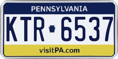PA license plate KTR6537