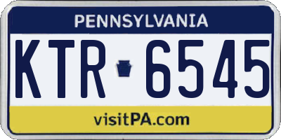PA license plate KTR6545
