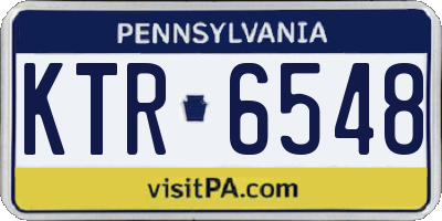 PA license plate KTR6548