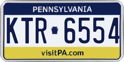 PA license plate KTR6554