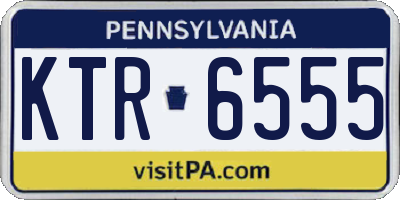 PA license plate KTR6555