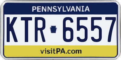 PA license plate KTR6557