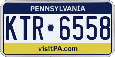 PA license plate KTR6558