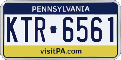 PA license plate KTR6561