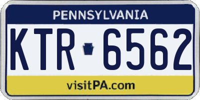 PA license plate KTR6562