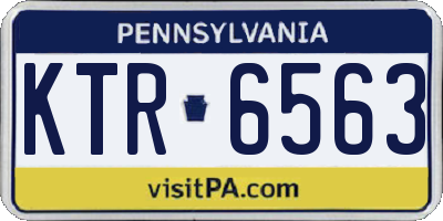 PA license plate KTR6563