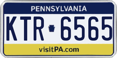PA license plate KTR6565