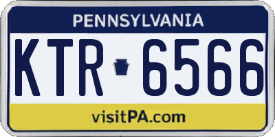 PA license plate KTR6566