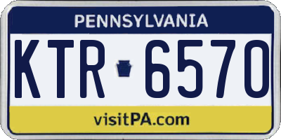PA license plate KTR6570