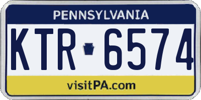 PA license plate KTR6574