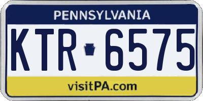 PA license plate KTR6575