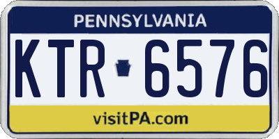 PA license plate KTR6576